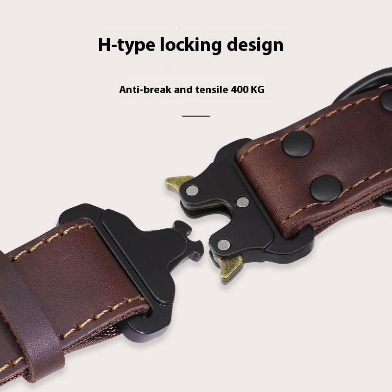 Collier Large en Cuir Renforcé