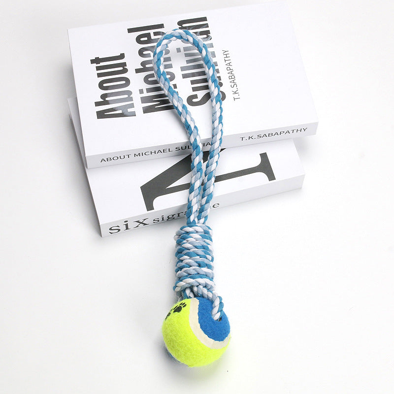 Jouet corde en coton avec balle – Résistant & stimulant