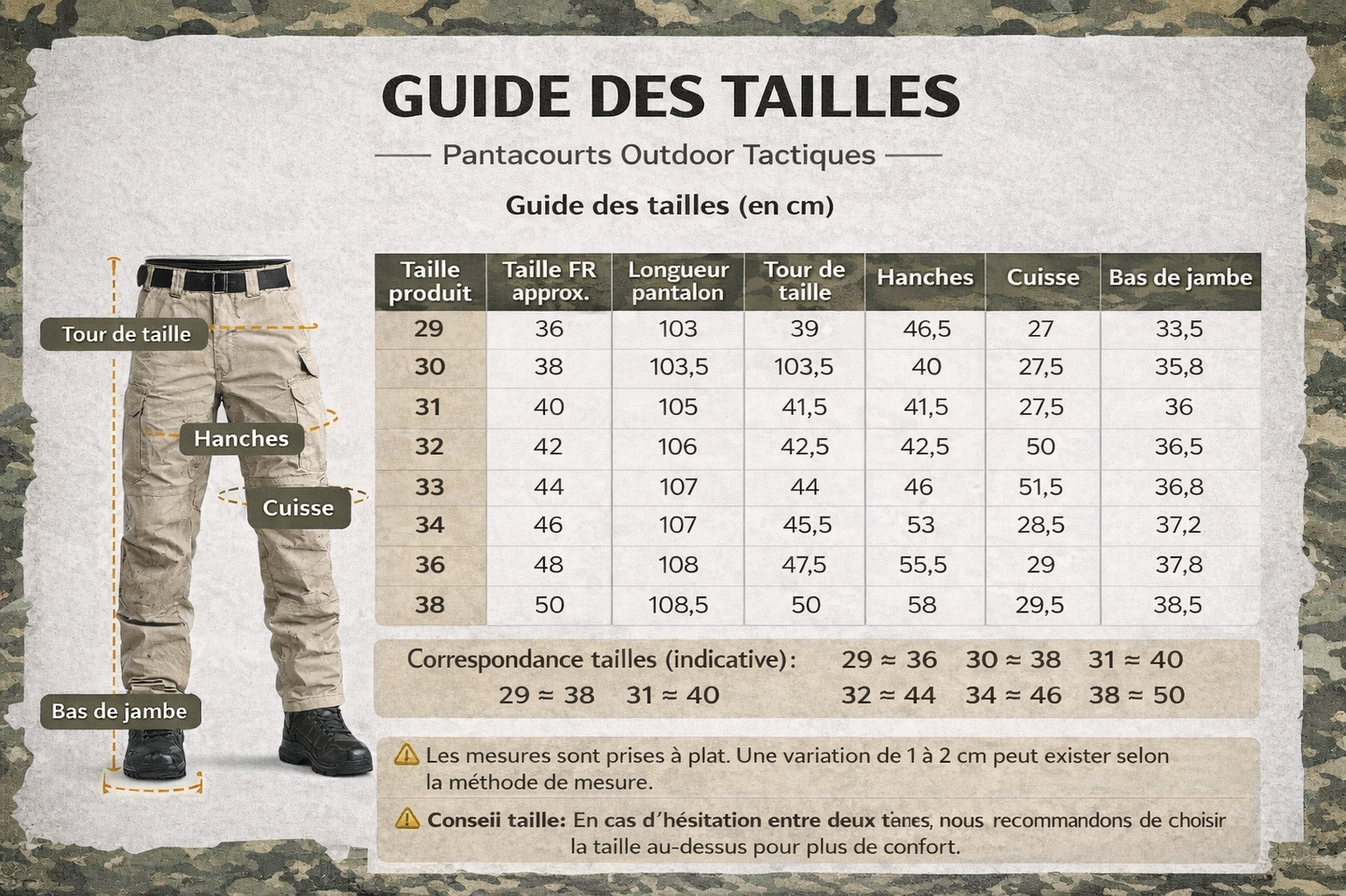 Pantalon Tactique Outdoor Renforcé – Coupe Confort