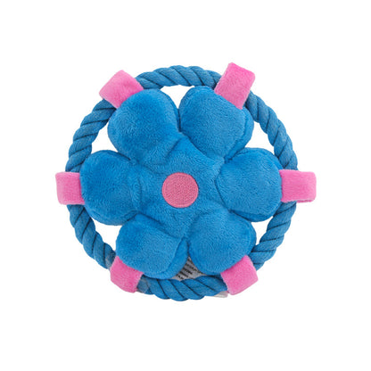Frisbee Souple en Tissu & Corde pour Chien