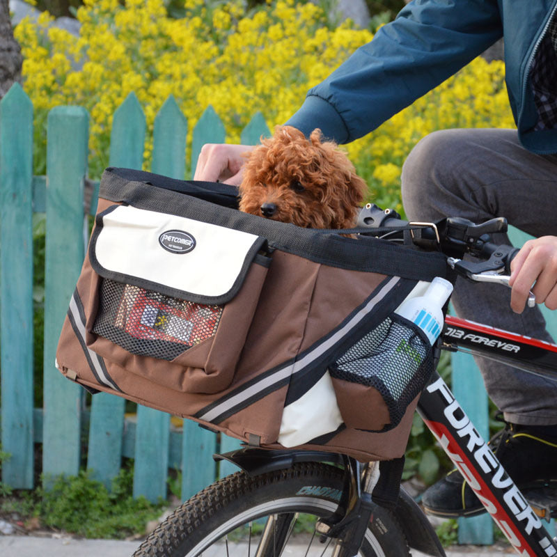 Panier Vélo Avant pour Chien & Chat – Transport Sécurisé Amovible
