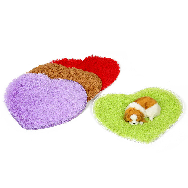 Tapis doux en forme de cœur pour chien & chat