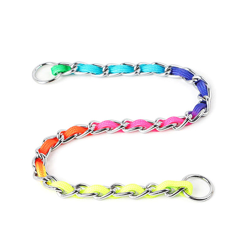 Laisse & Collier Arc-en-ciel