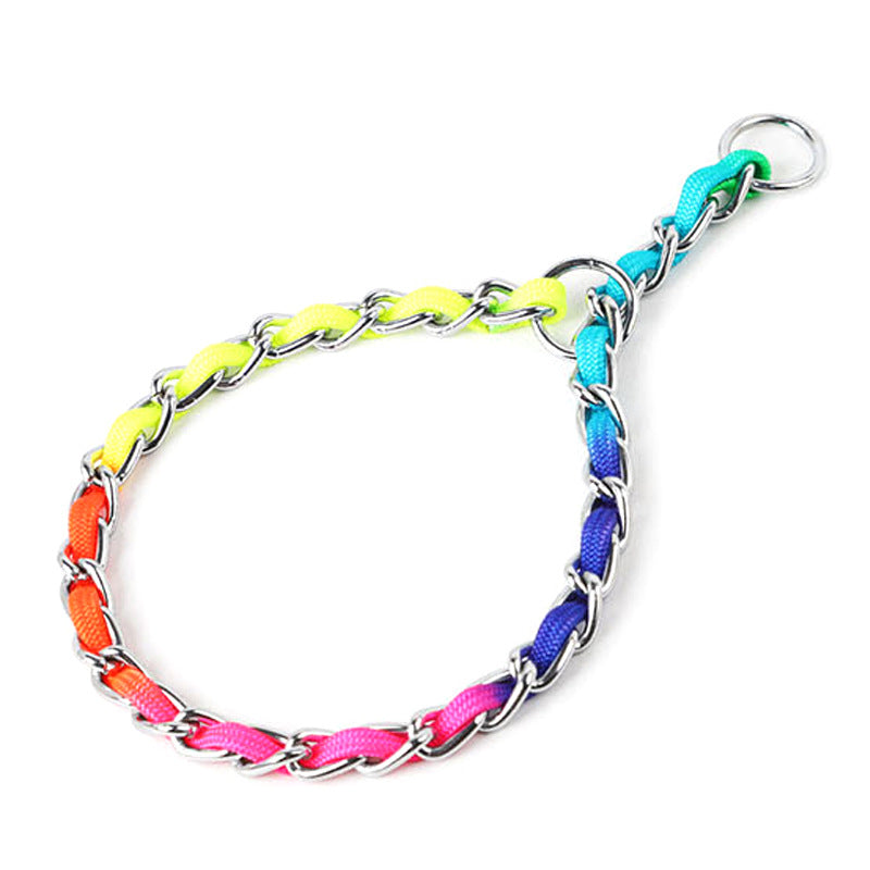 Laisse & Collier Arc-en-ciel