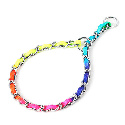Laisse & Collier Arc-en-ciel
