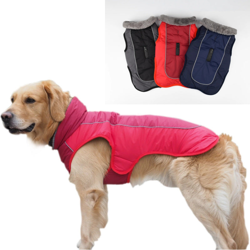 Manteau rembourré réfléchissant pour chien – Chaud et imperméable
