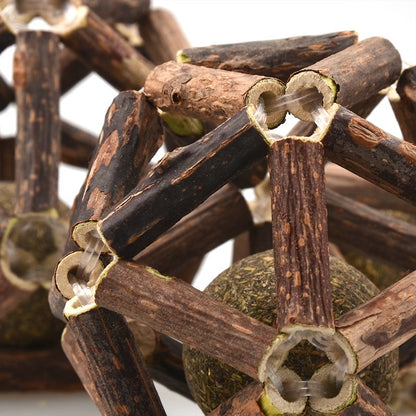 Balle Naturelle au Catnip – Jouet à Mâcher & Griffer