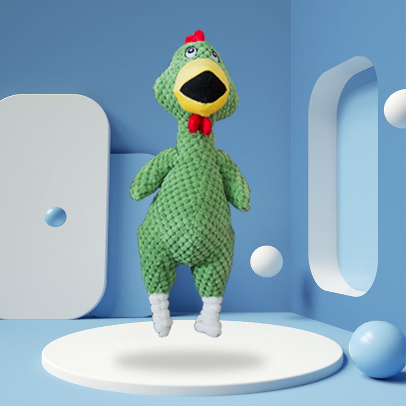 Jouet sonore en peluche Poulet & Dinosaure