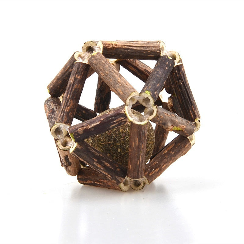 Balle Naturelle au Catnip – Jouet à Mâcher & Griffer