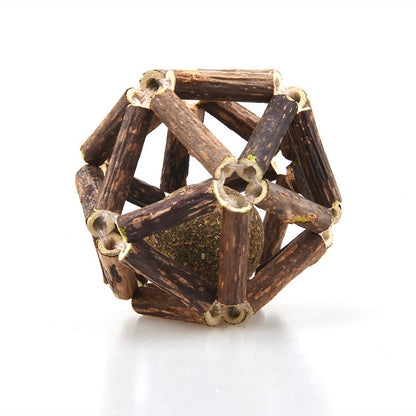 Balle Naturelle au Catnip – Jouet à Mâcher & Griffer