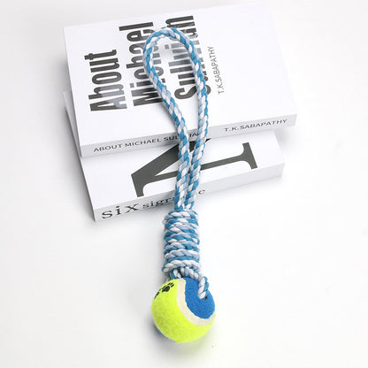 Jouet corde en coton avec balle – Résistant & stimulant