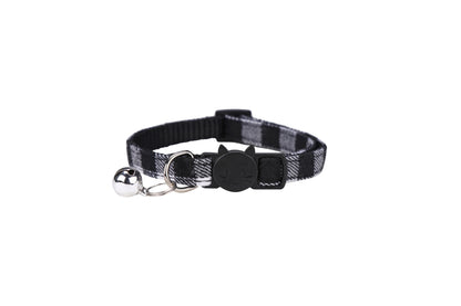 Collier chat à carreaux britanniques avec clochette