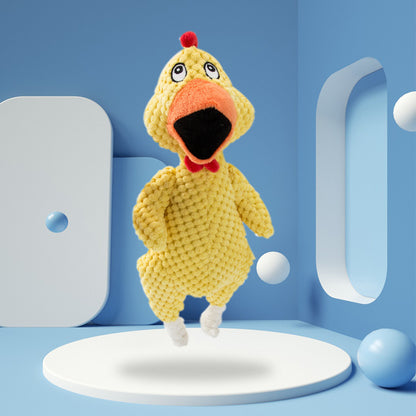 Jouet sonore en peluche Poulet & Dinosaure