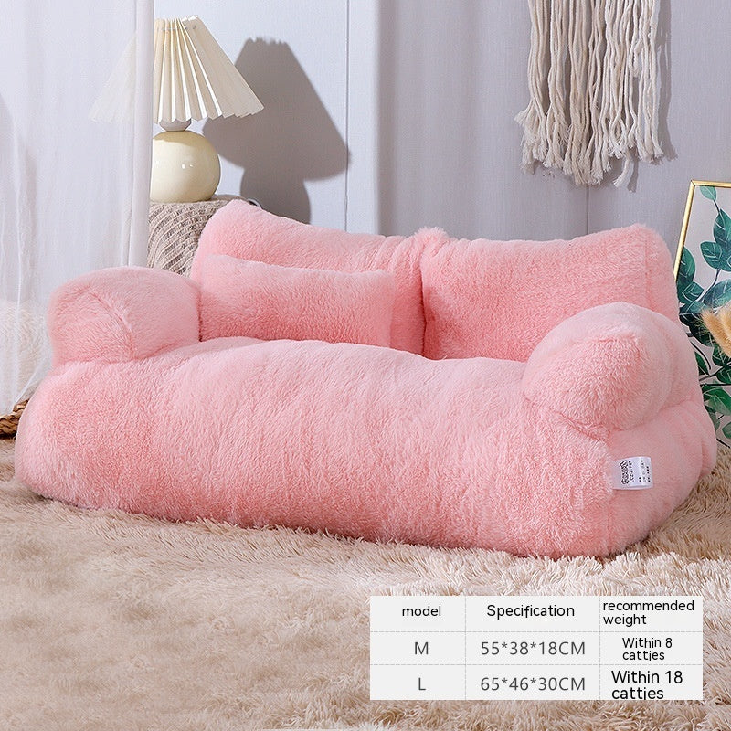 Lit cocoon en peluche ultra-confort