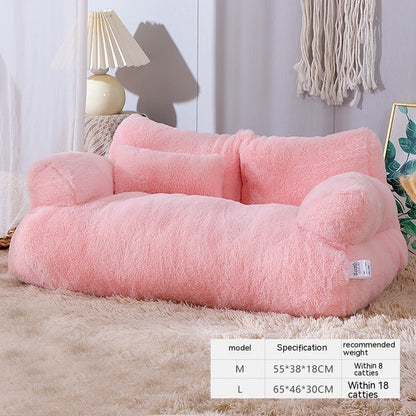 Lit cocoon en peluche ultra-confort