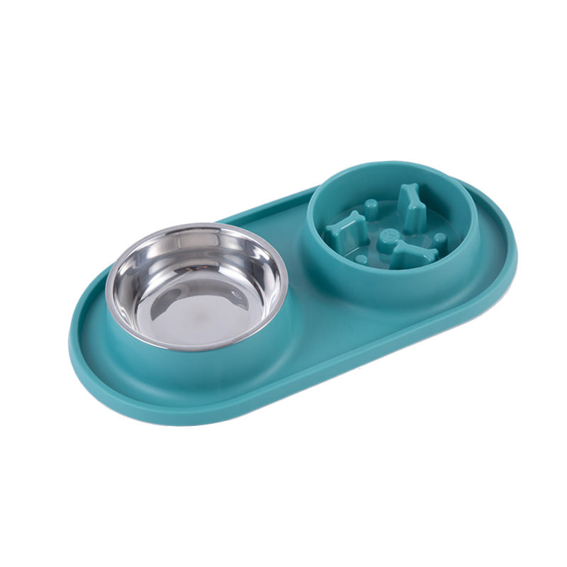 Gamelle Double Anti Glouton en Silicone