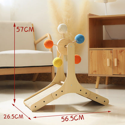 Tour Géante Rotative en Bois – Griffoir & Centre d’Activité Premium pour Chat