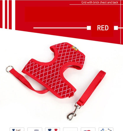 Harnais respirant avec laisse – Chien & Chat