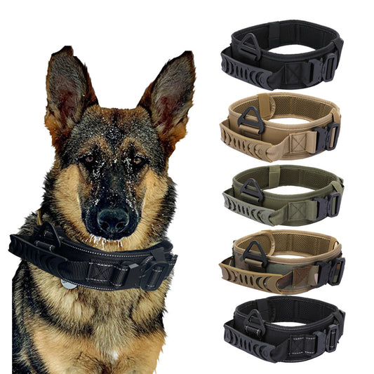 Collier tactique pour chien – Boucle métal à dégagement rapide