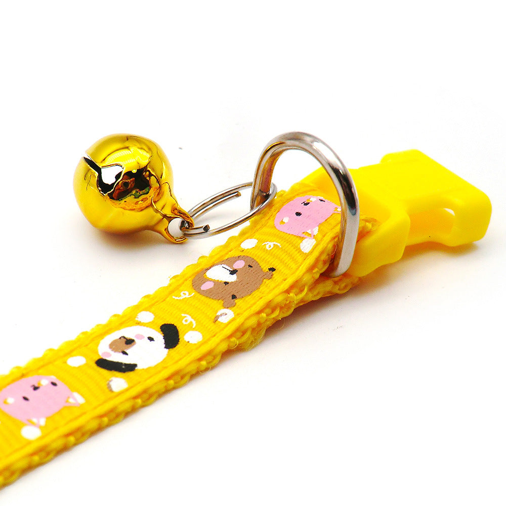 Collier chat imprimé cartoon