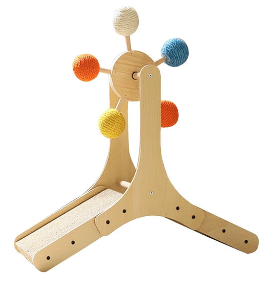 Tour Géante Rotative en Bois – Griffoir & Centre d’Activité Premium pour Chat