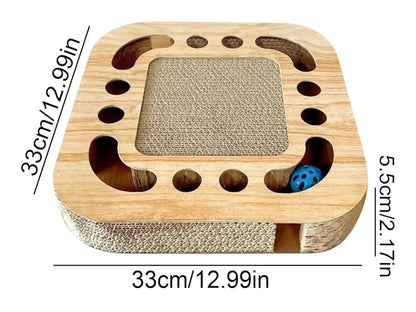Jeu & griffoir interactif 2-en-1 pour chat