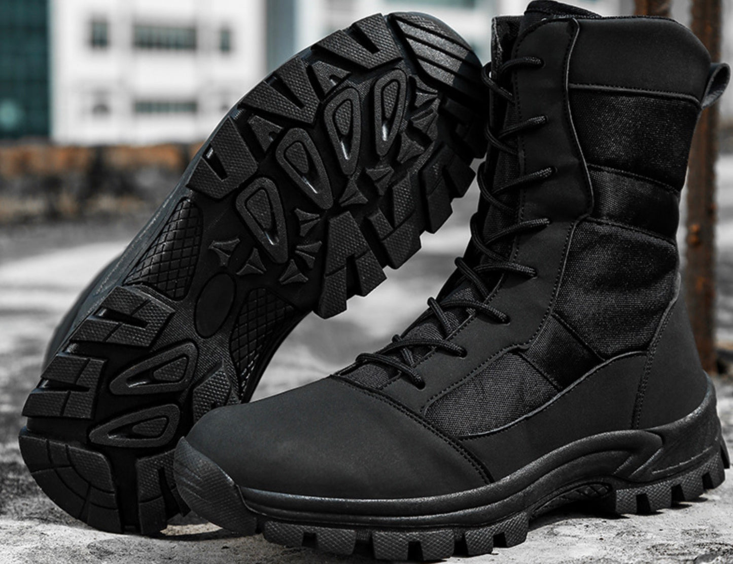 Boots Tactiques Montantes – Robustesse & Maintien