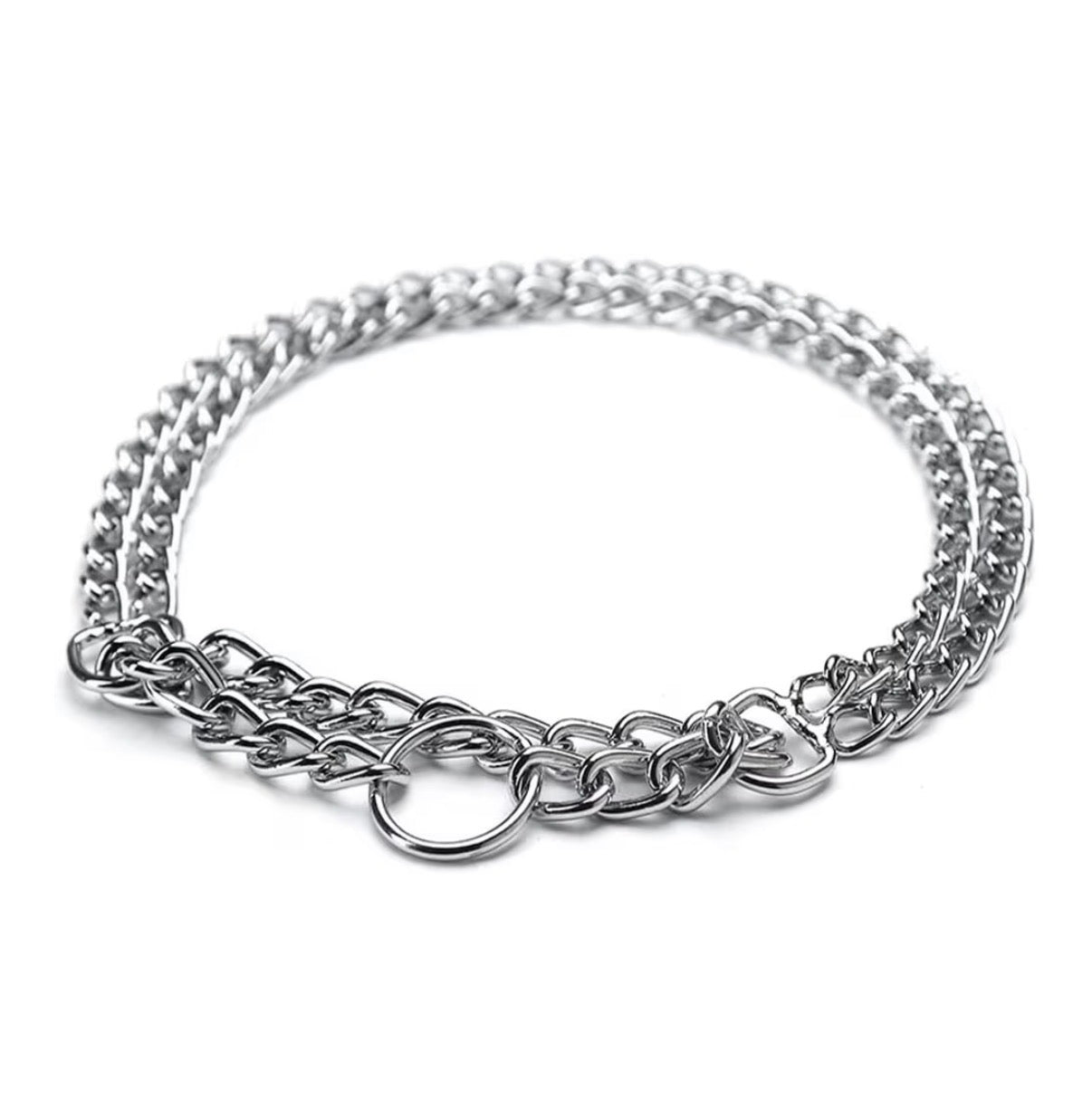 Collier d’entraînement chaîne double rang – Acier inoxydable