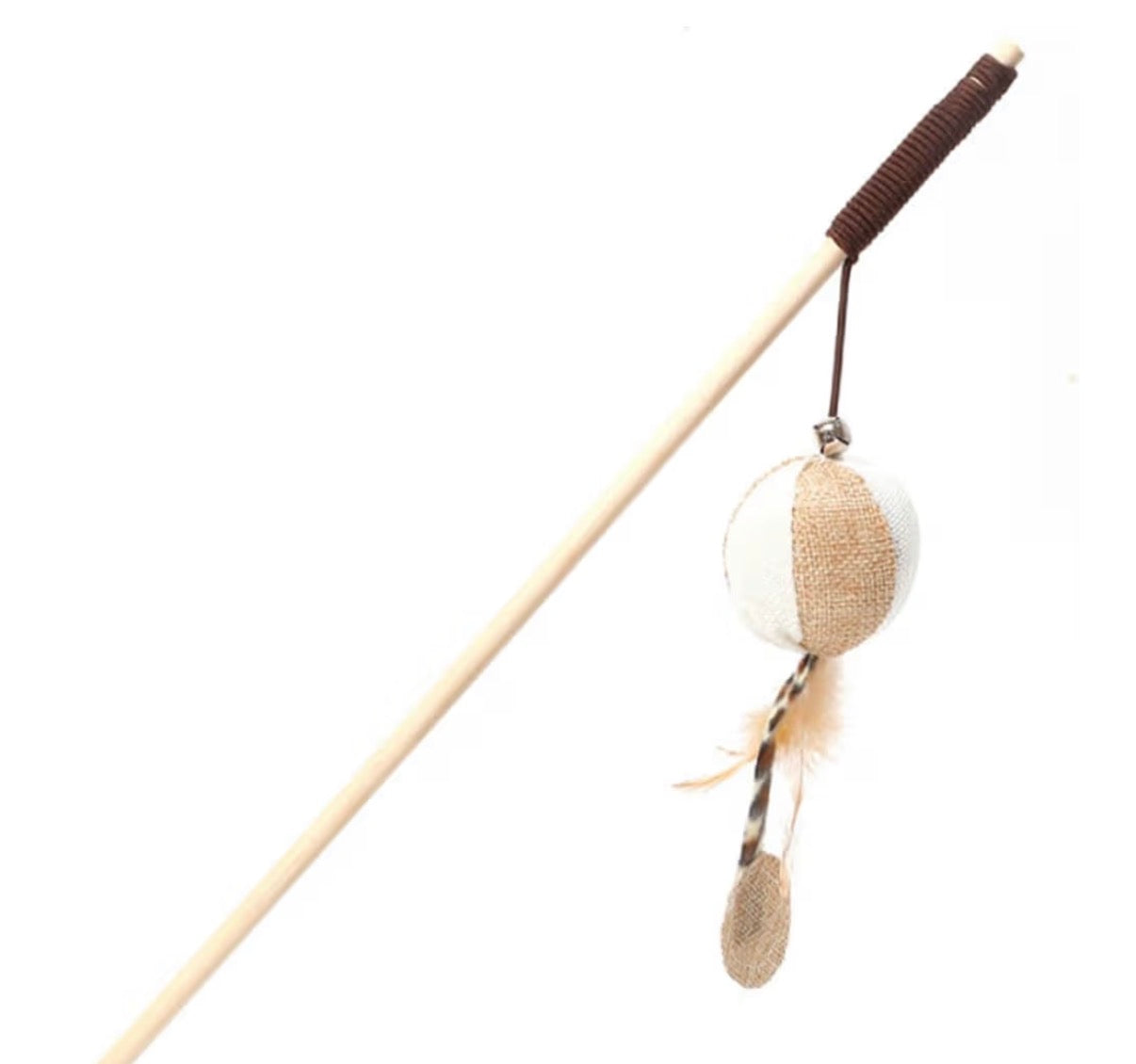 Canne à pêche pour chat – Jouet interactif naturel