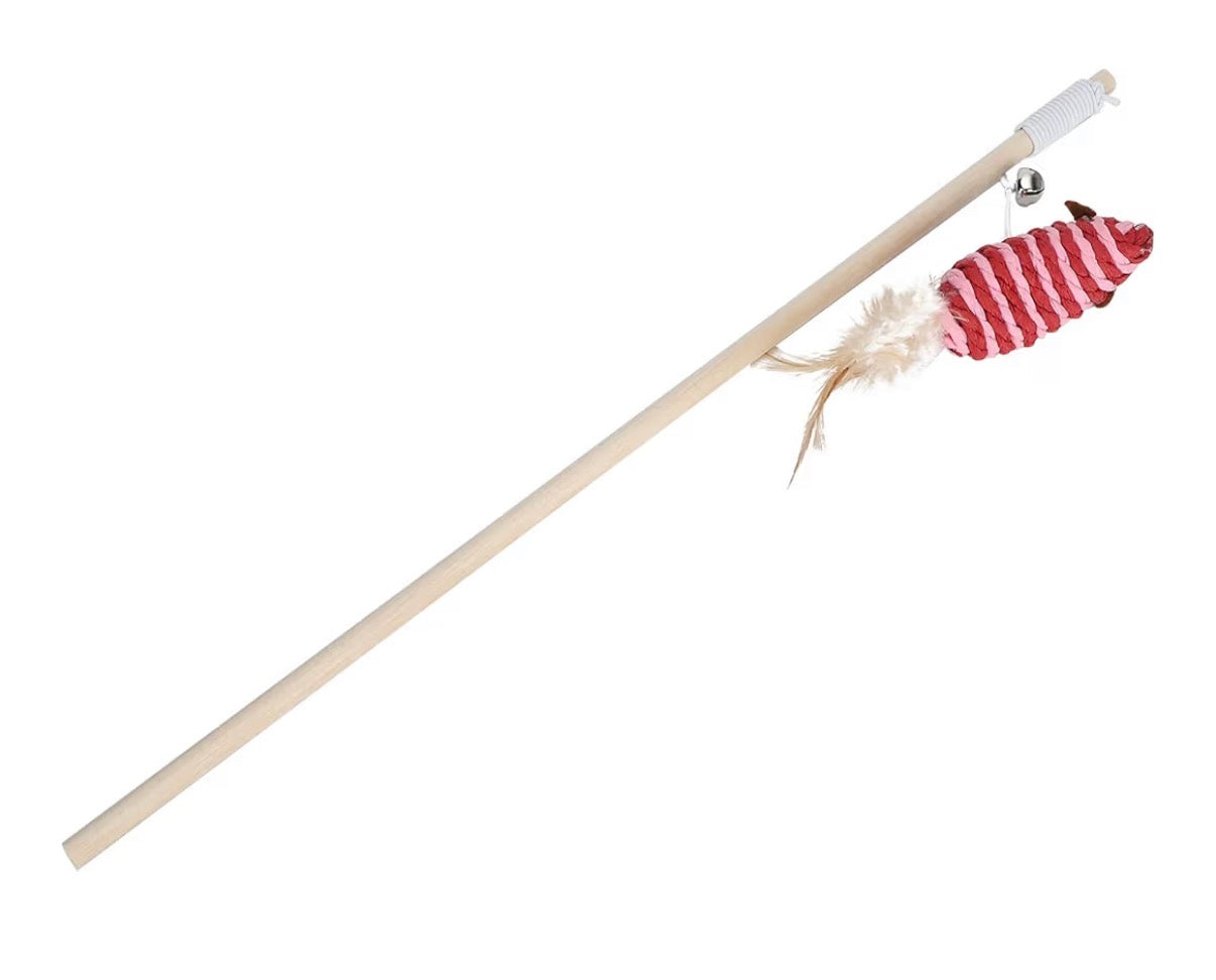 Canne à pêche pour chat