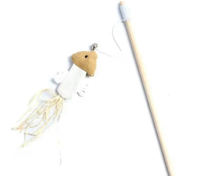 Canne à pêche pour chat – Jouet interactif naturel