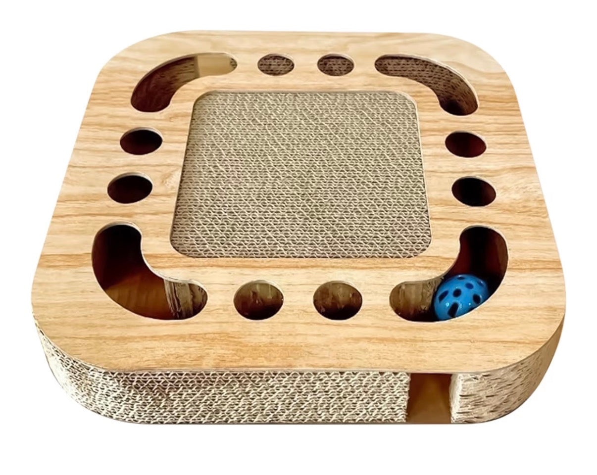 Jeu & griffoir interactif 2-en-1 pour chat