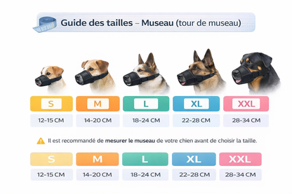 Muselière en nylon respirant pour chien