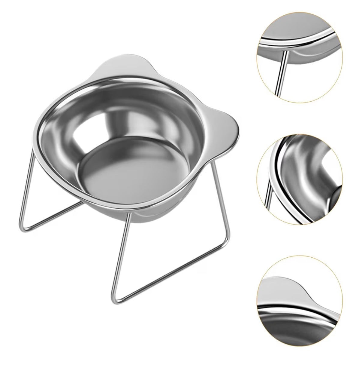 Gamelle Surélevée en Acier Inox