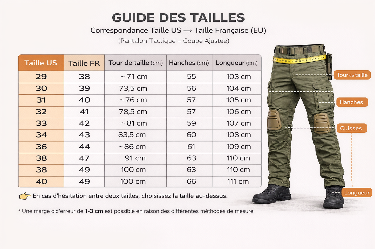 Pantalon Cargo Militaire Homme – Multi-poches