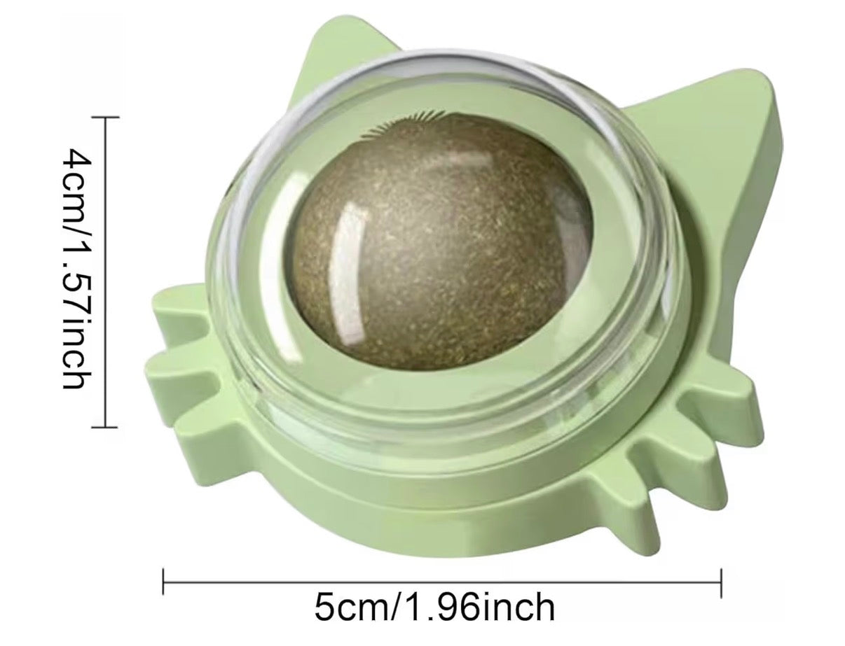 Balles d’herbe à chat  – Jouet dentaire rotatif 360°