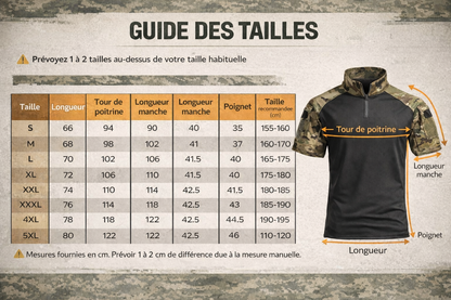 Dragon Armor – T-shirt tactique d’entraînement manches courtes