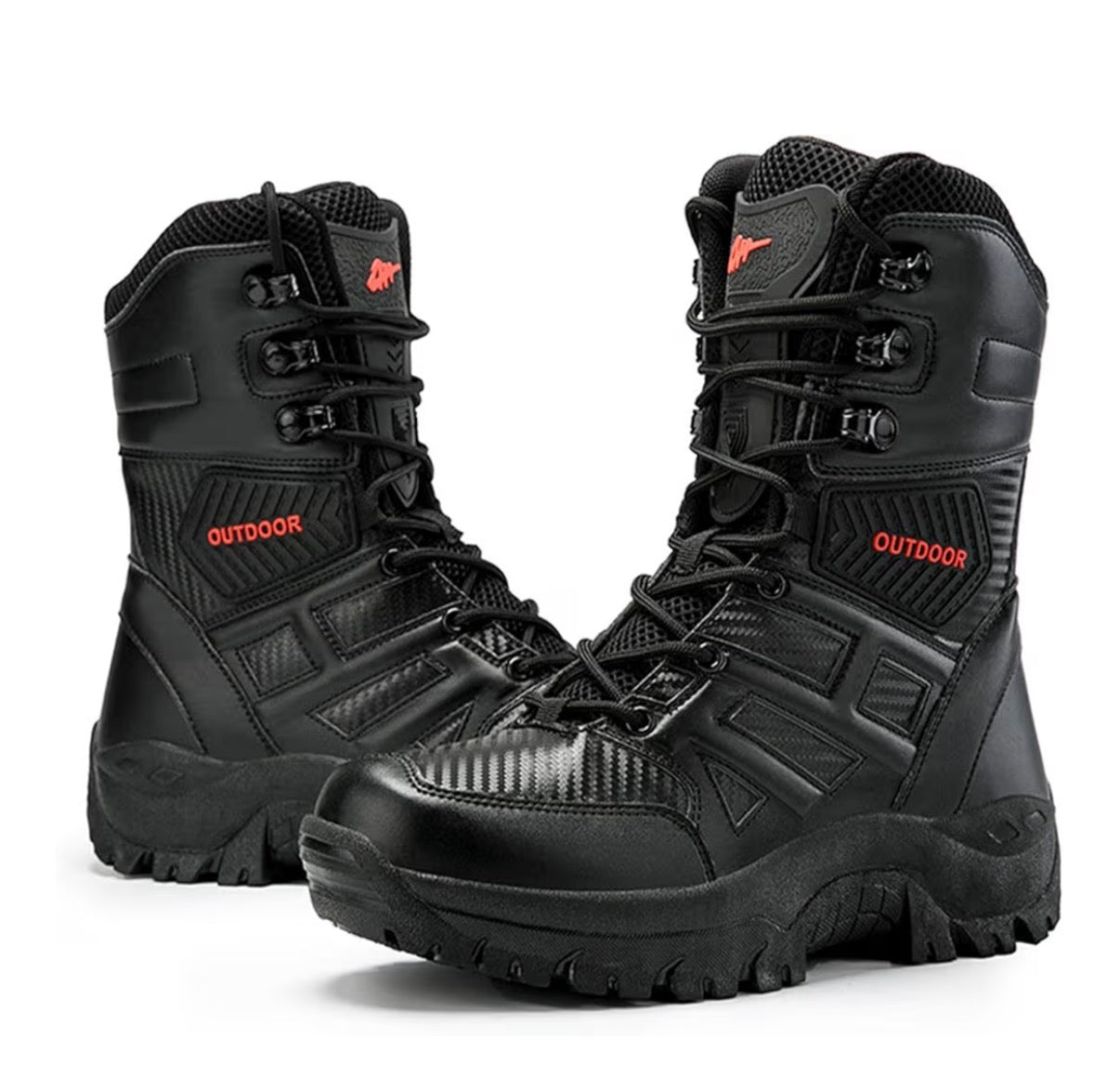 Rangers Tactique Cuir - Beige & Noir