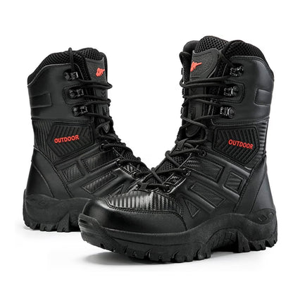 Rangers Tactique Cuir - Beige & Noir