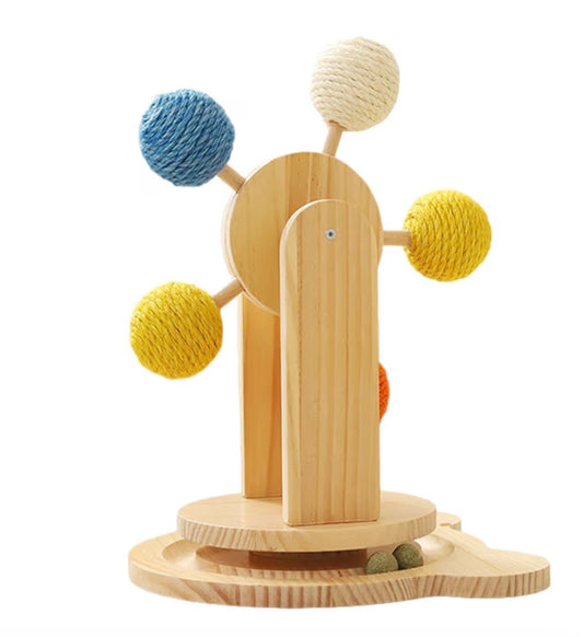 Tour Rotative en Bois Naturel – Jeu d’Éveil