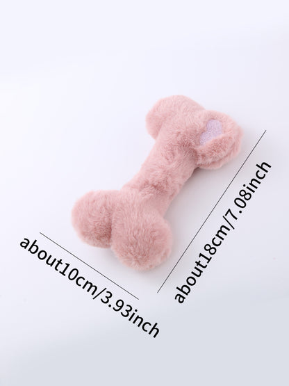 Jouet os en peluche sonore - motif coeur