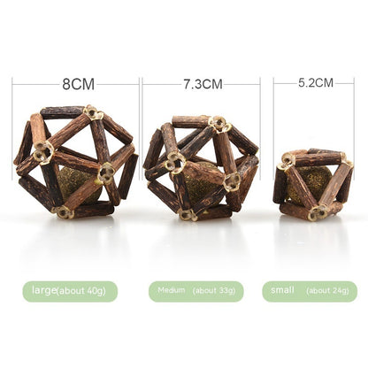 Balle Naturelle au Catnip – Jouet à Mâcher & Griffer