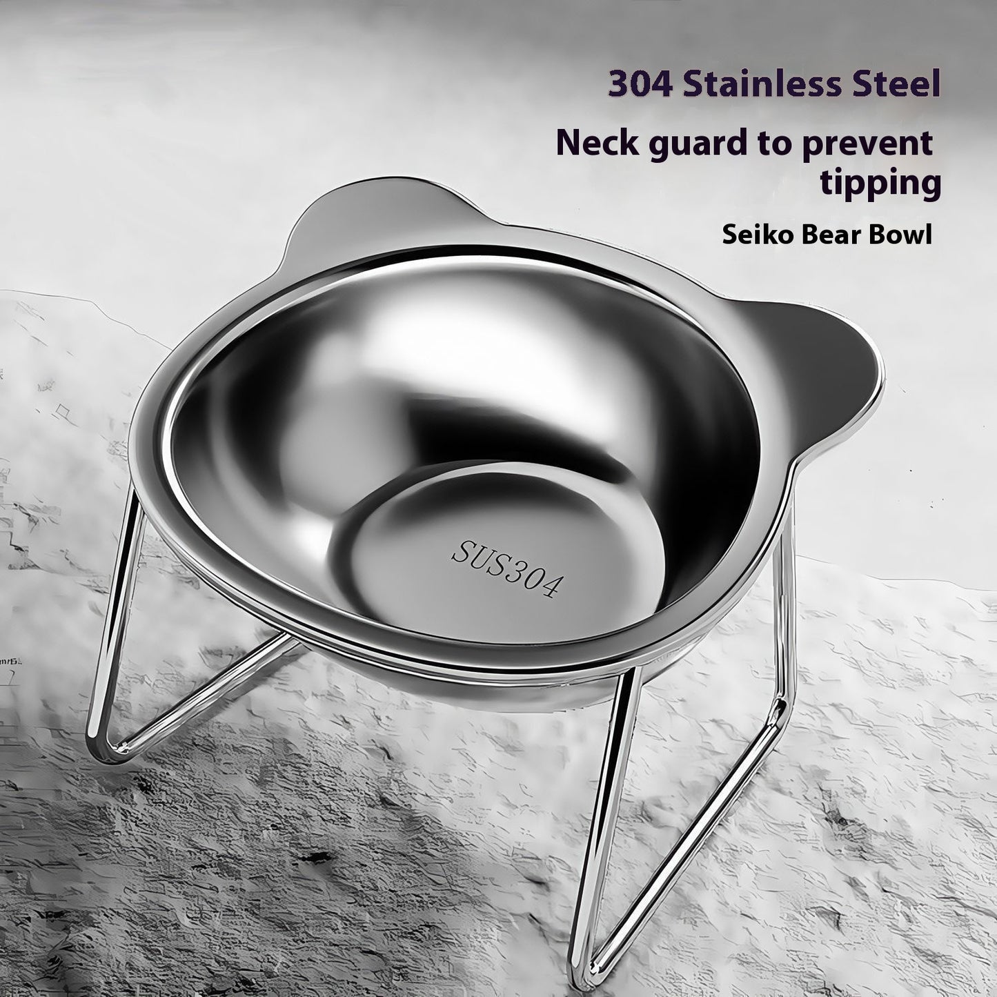 Gamelle Surélevée en Acier Inox