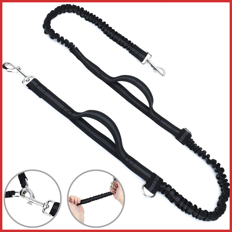 Ceinture de promenade mains libres + laisse traction