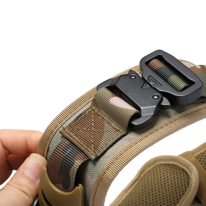 Collier tactique pour chien – Boucle métal à dégagement rapide