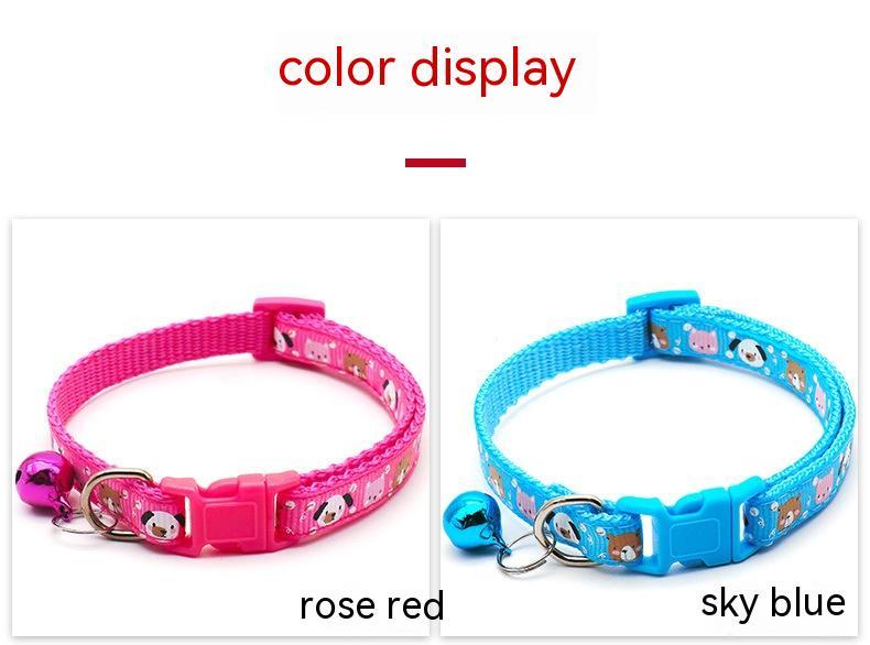 Collier chat imprimé cartoon